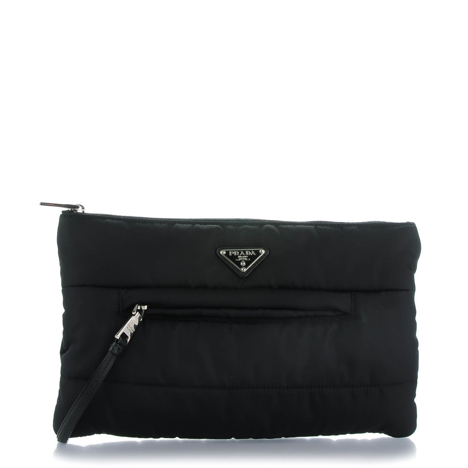 Prada Tessuto Nylon Bomber Clutch Nero Black 1 of 7
