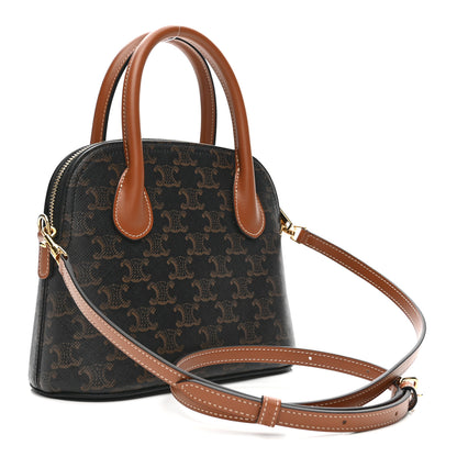 Celine Canvas Calfskin Triomphe Teen Honorine Bag Tan 3 of 11