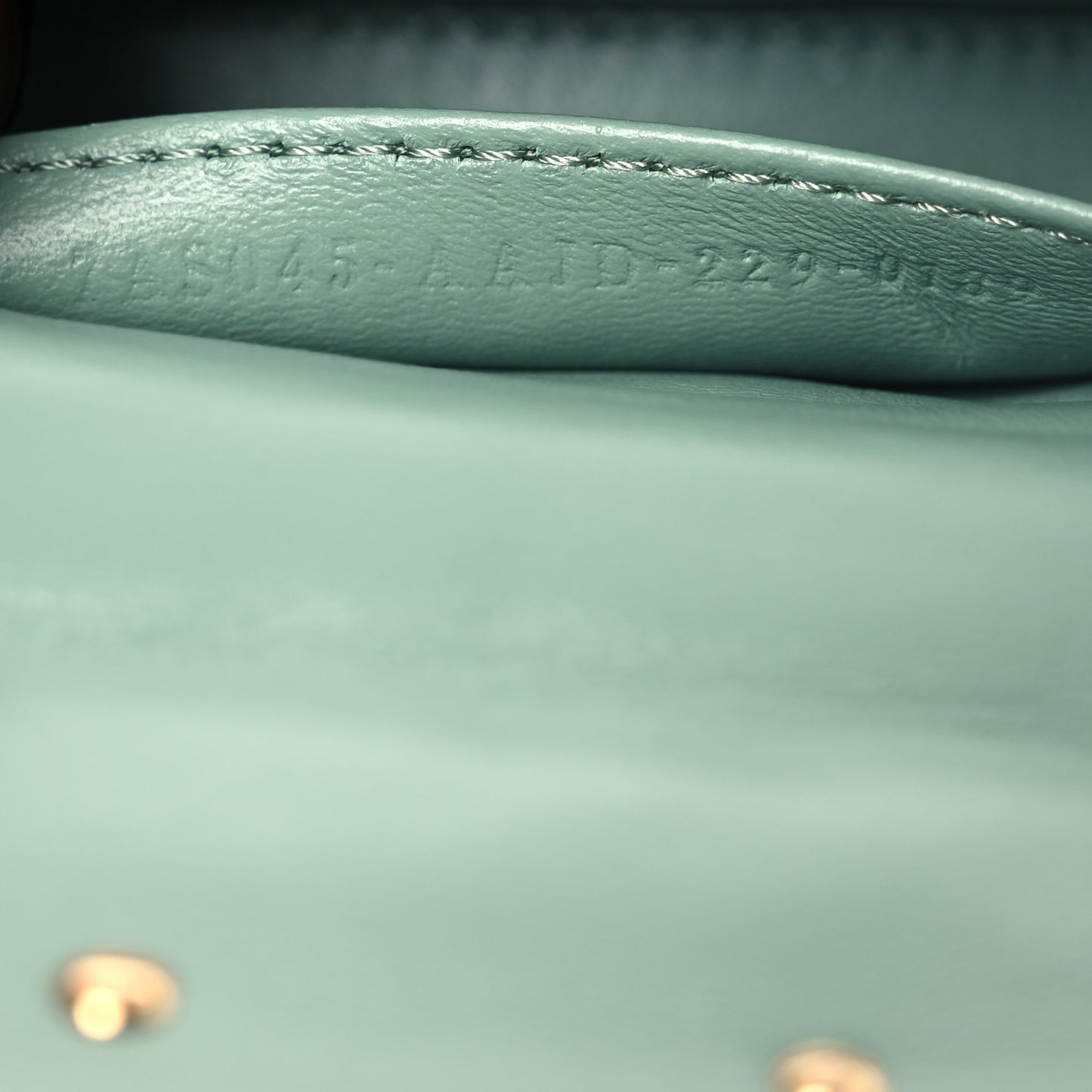 Nappa Matisse FF Embossed Nano Maxi Buckle Baguette Charm Menta