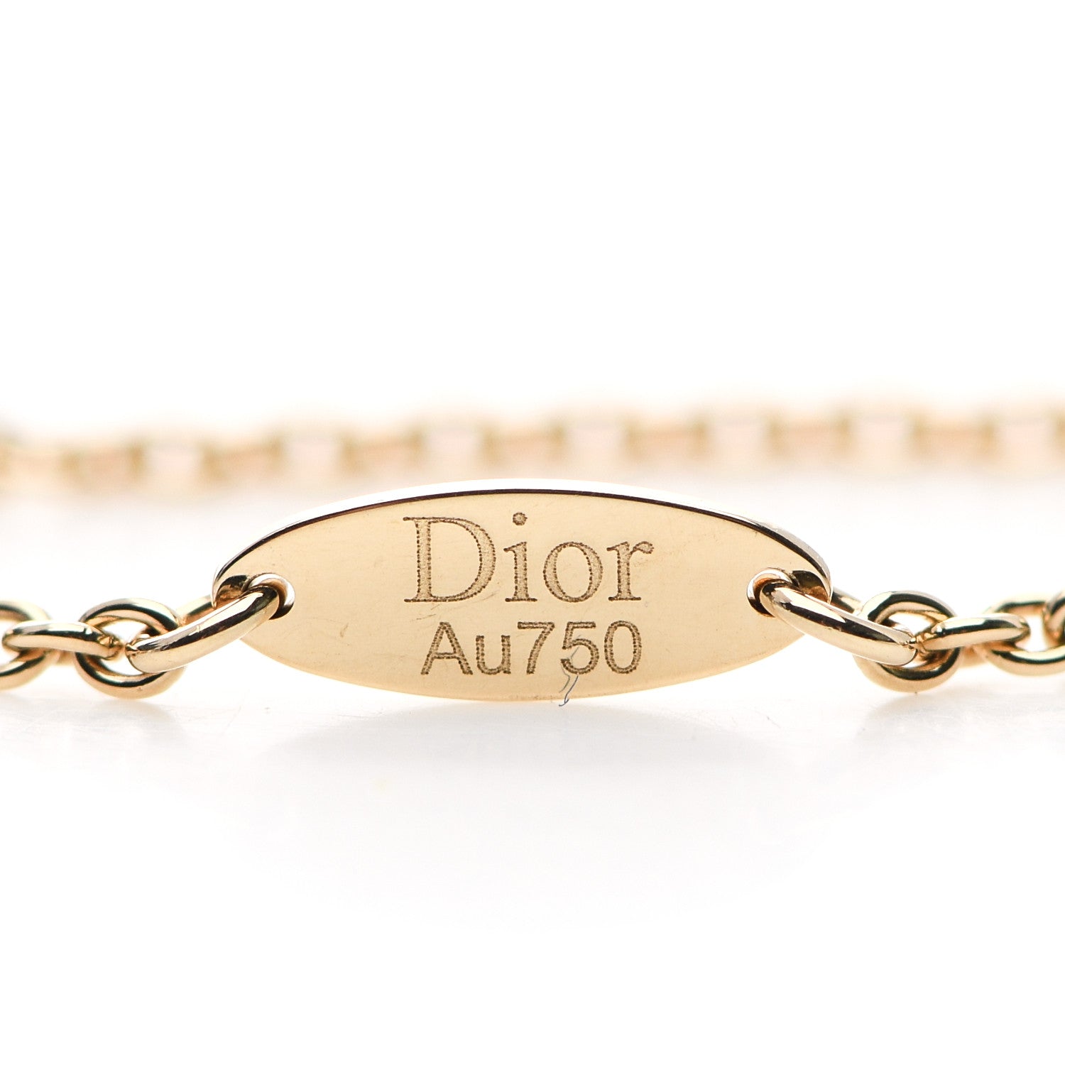 Christian Dior 18K Yellow Gold Diamond Mother of Pearl Rose Des Vents Bracelet 4 of 7