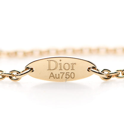 Christian Dior 18K Yellow Gold Diamond Mother of Pearl Rose Des Vents Bracelet 4 of 7
