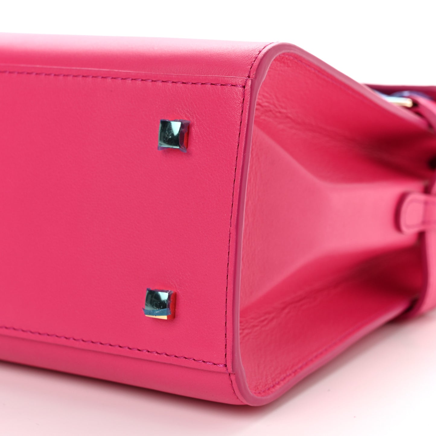 Calfskin MM Tempete Satchel Fuchsia