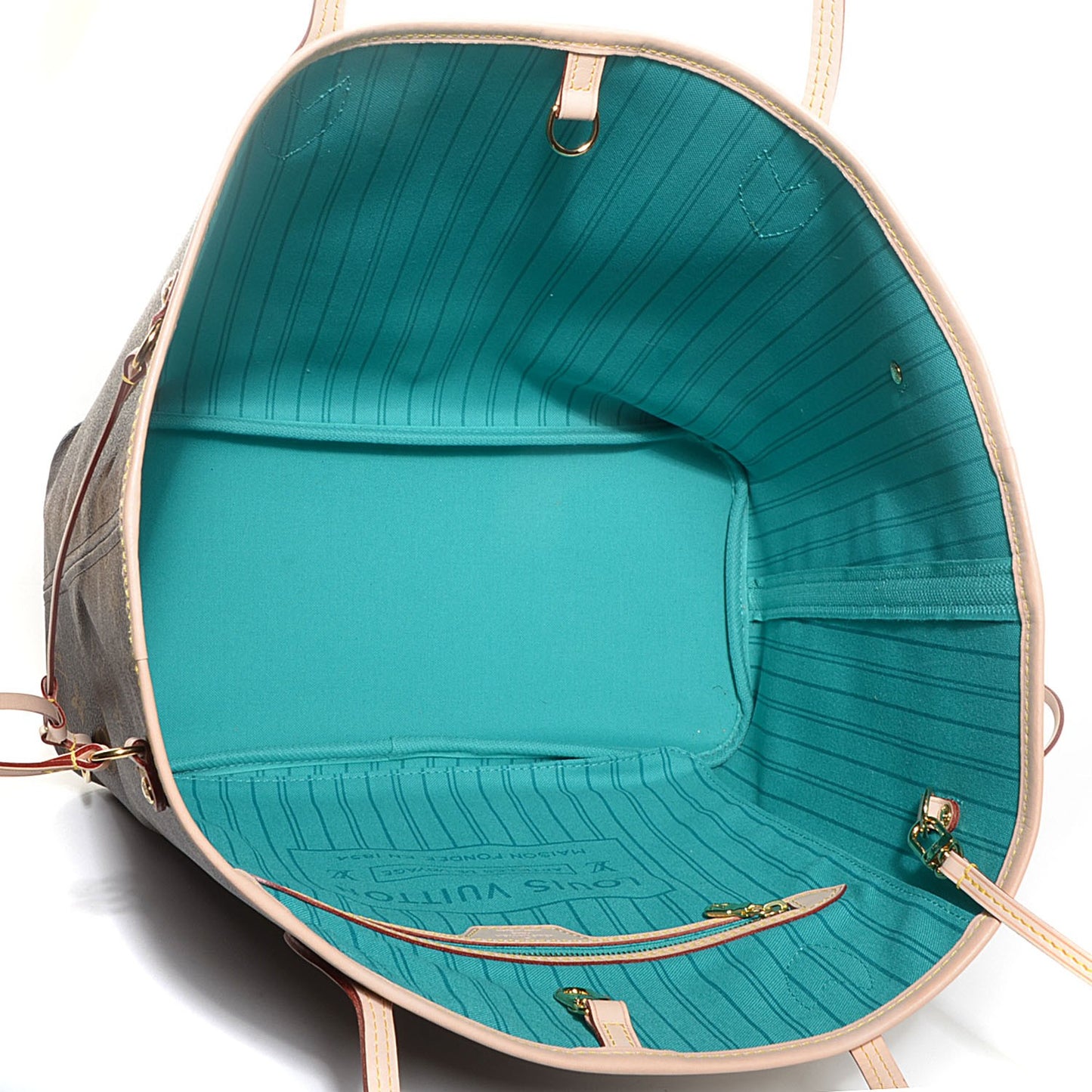 Monogram V Neverfull MM Turquoise