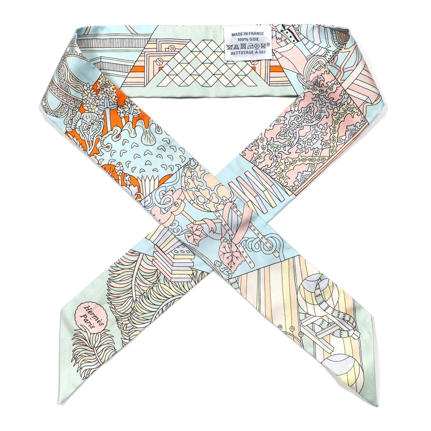 Silk De l'Ombrelle Aux Duels Twilly Ciel Rose Pale Orange