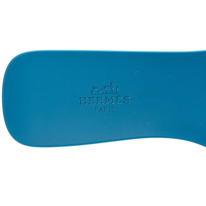 Hermes Rubber Aloha Sandals 38 Bleu Vif 7 of 7