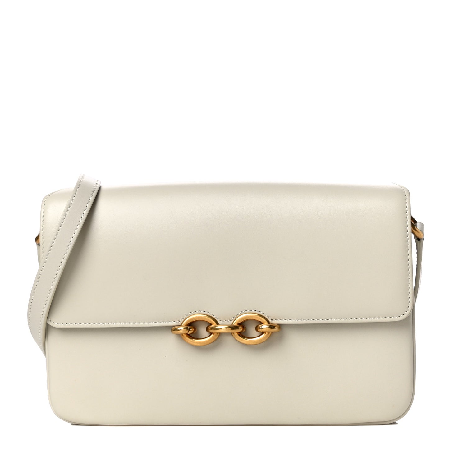Smooth Calfskin Le Maillon Satchel Crema Soft