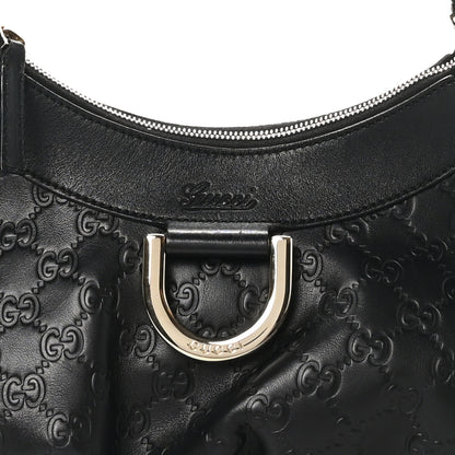 Gucci Guccissima Medium D Gold Ring Hobo Black 8 of 11