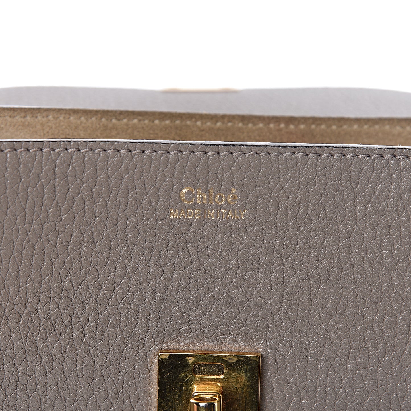 Grained Lambskin Mini Drew Shoulder Bag Motty Grey