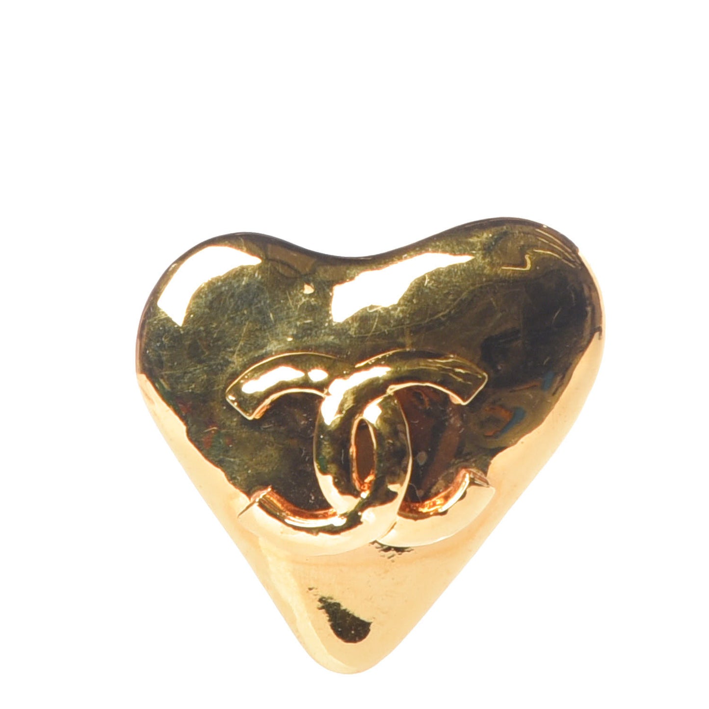 CC Heart Brooch Gold