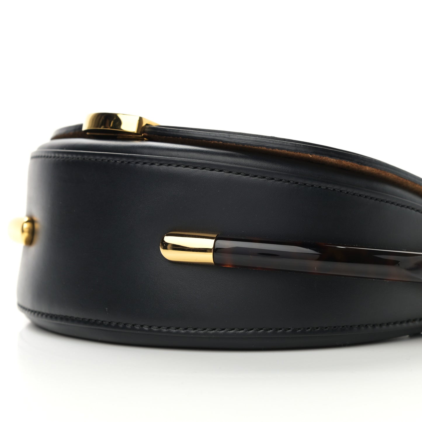 Vitello King Plexiglass Moonlight Shoulder Bag Black