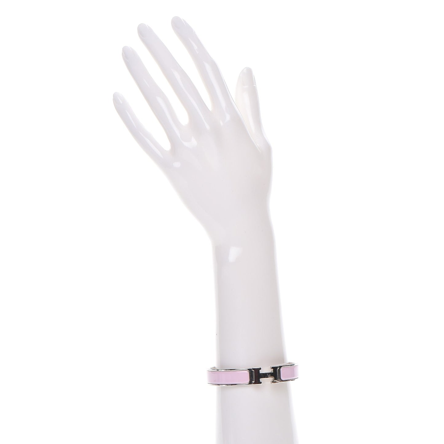 Enamel Narrow Clic Clac H Bracelet GM Rose Nacarat