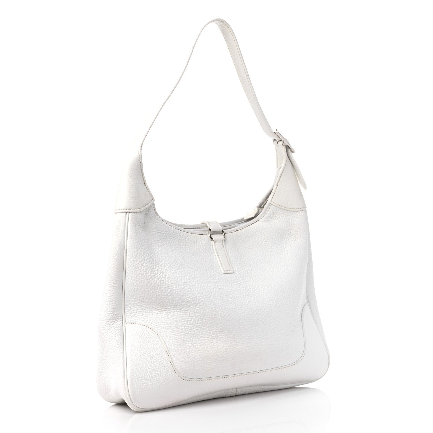 Hermes Taurillon Clemence Sac Trim II 35 White 3 of 15