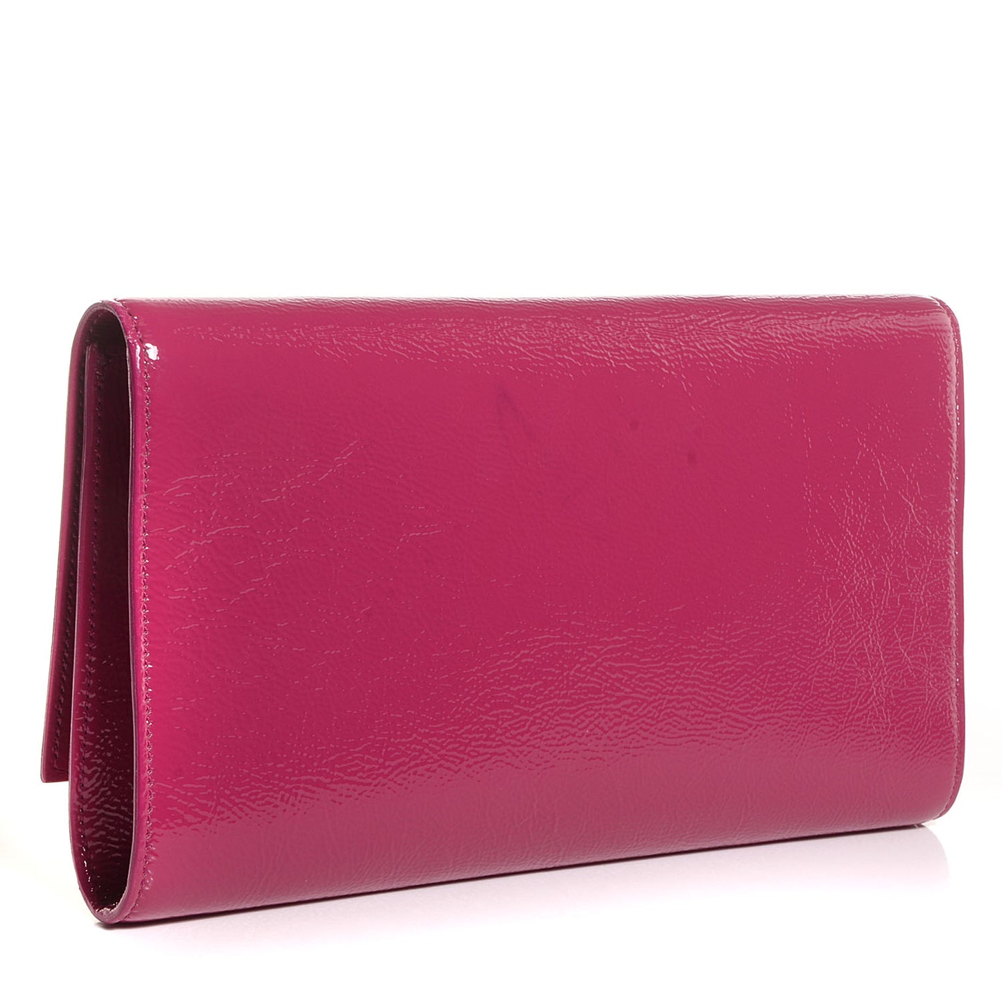 Textured Patent Monogram Large Belle De Jour Clutch Fuchsia