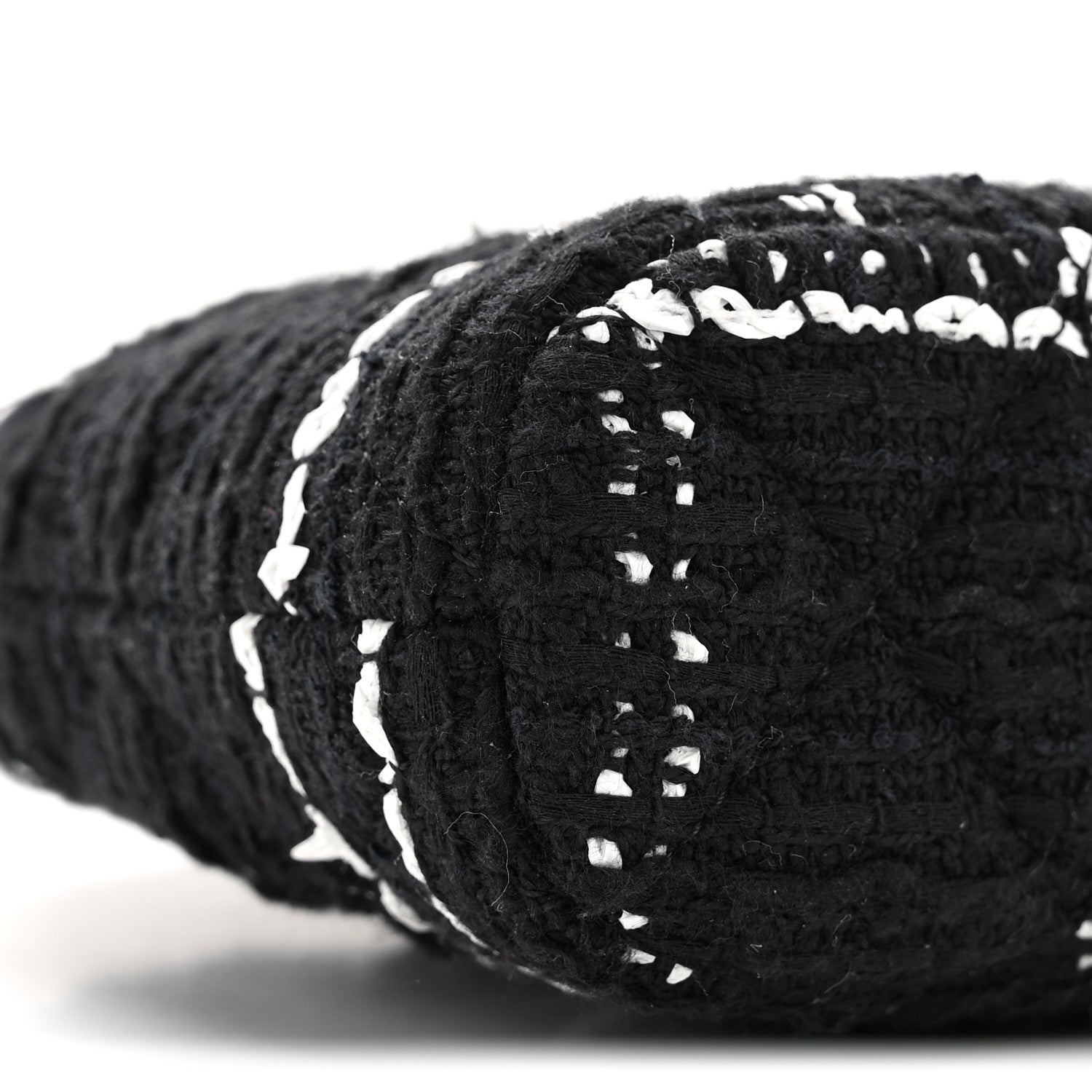 Chanel Tweed Quilted Mini Clutch With Chain Black White 24 of 31