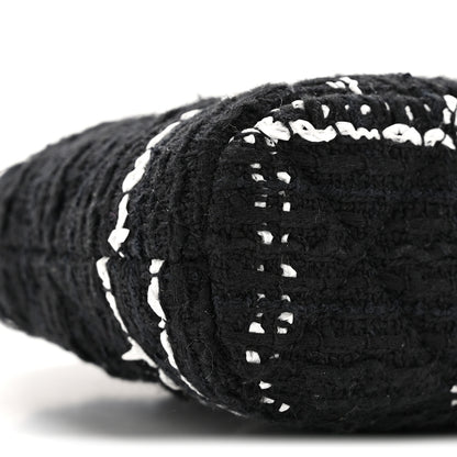 Chanel Tweed Quilted Mini Clutch With Chain Black White 24 of 31
