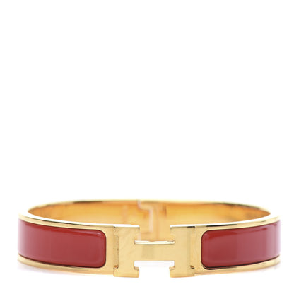 Hermes Enamel Narrow Clic Clac H Bracelet GM Red 1 of 5