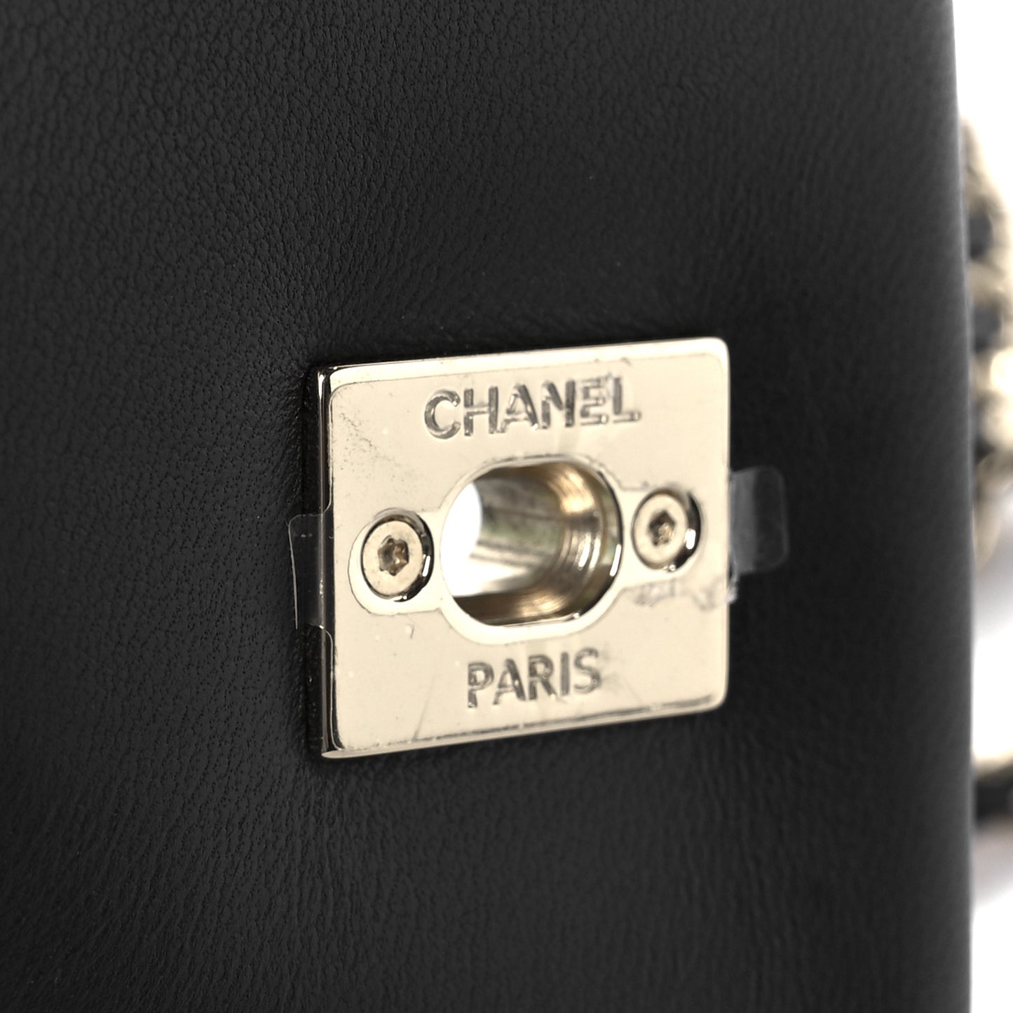 Lambskin Quilted Wood Mini Coco Handle Flap Black