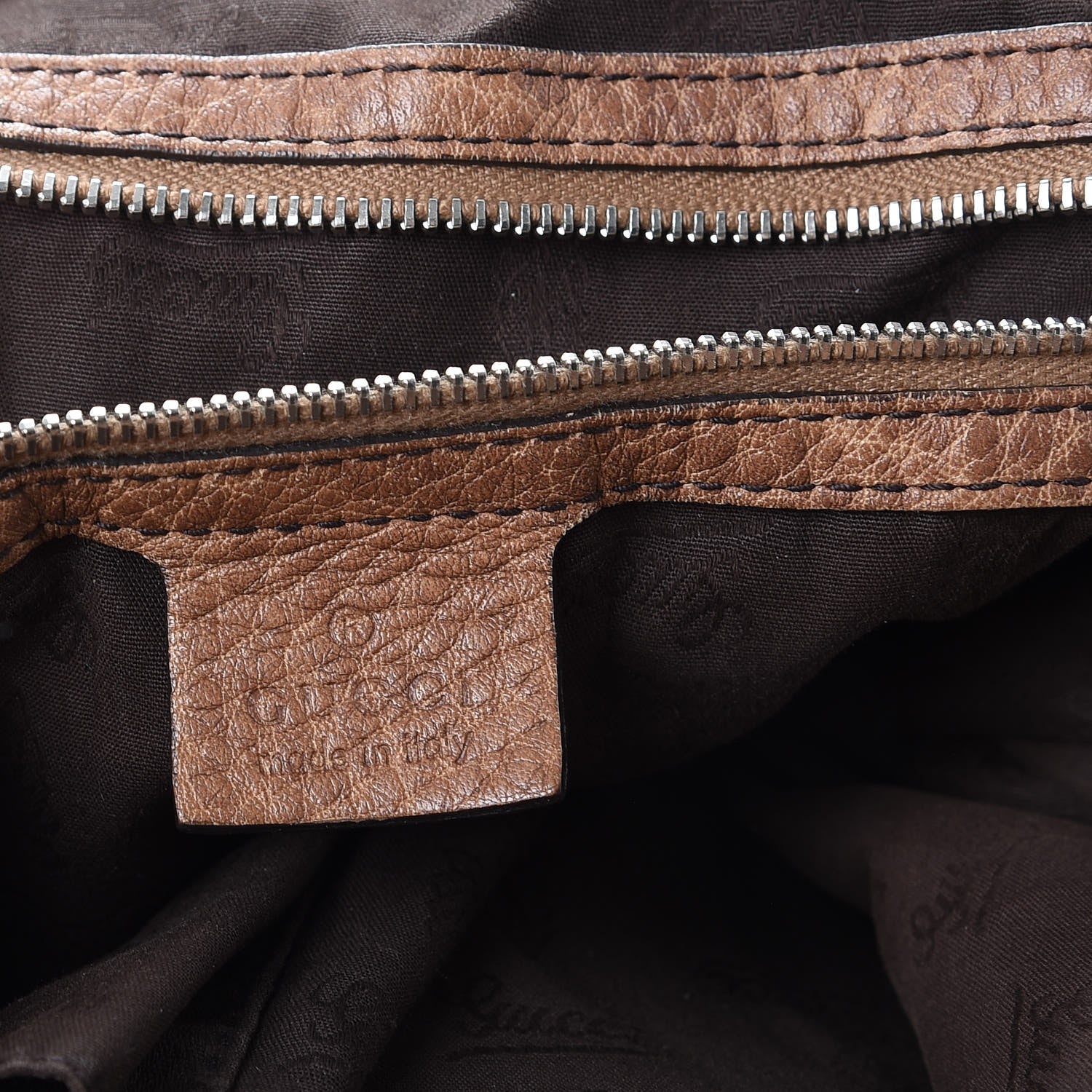 Gucci Monogram Large Bamboo Bar Tassel Shoulder Bag Brown 6 of 18