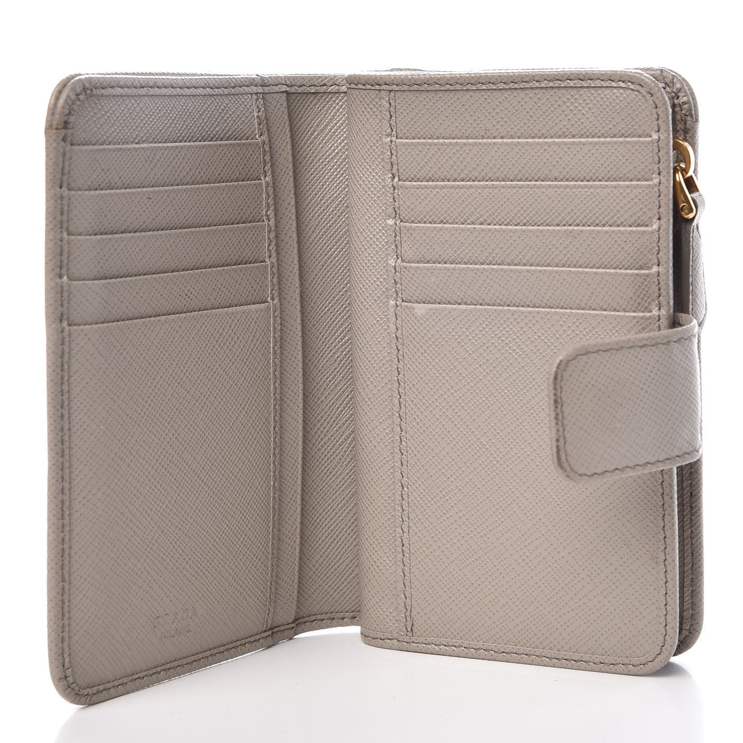 Saffiano Metal Compact Wallet Argilla