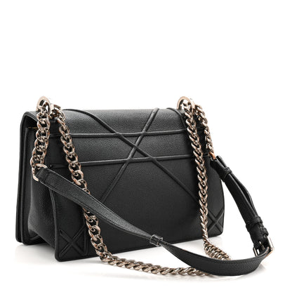 Christian Dior Grained Calfskin Medium Diorama Flap Bag Black 3 of 14