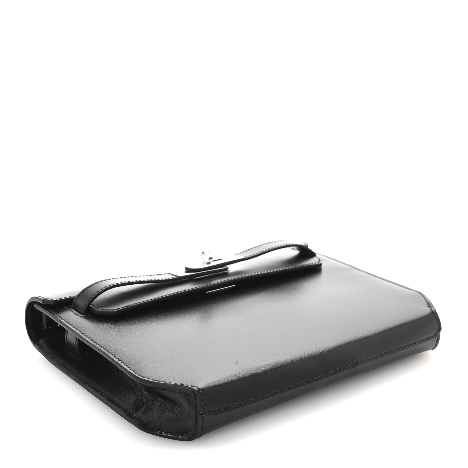 Hermes Box Kelly Depeches 25 Pouch Black 4 of 8