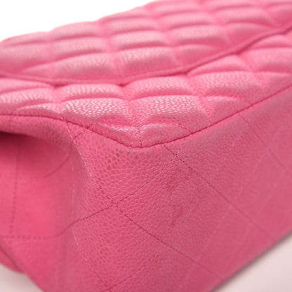 Chanel Iridescent Caviar Quilted Jumbo Double Flap Pink 11 of 29