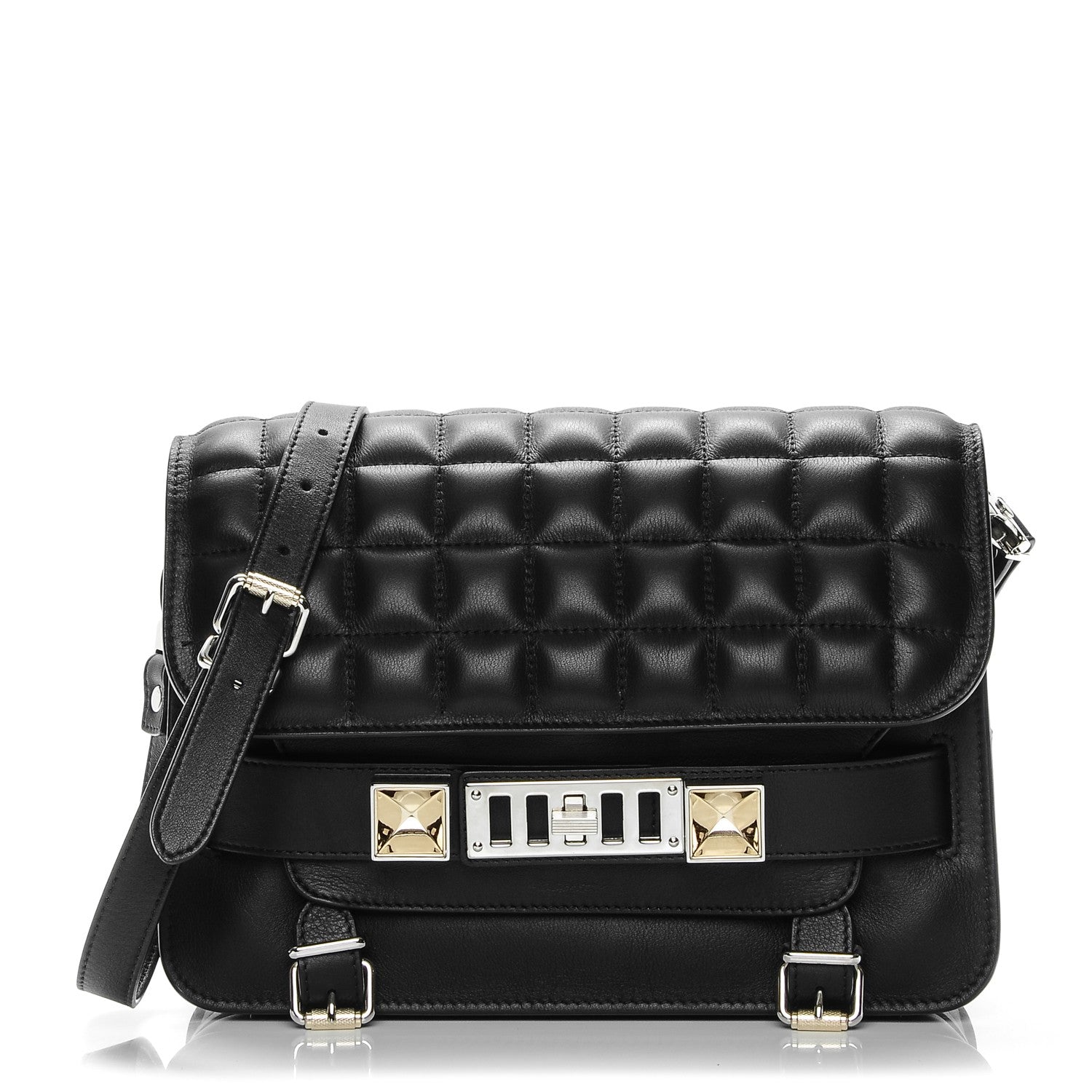 Proenza Schouler Lambskin Quilted PS11 Classic Shoulder Bag Black 1 of 8