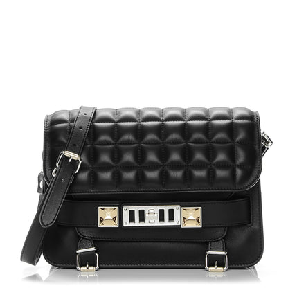 Proenza Schouler Lambskin Quilted PS11 Classic Shoulder Bag Black 1 of 8