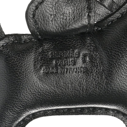 Hermes Milo Lambskin Matte Alligator Touch Grigri Rodeo Horse Bag Charm PM So Black 3 of 4