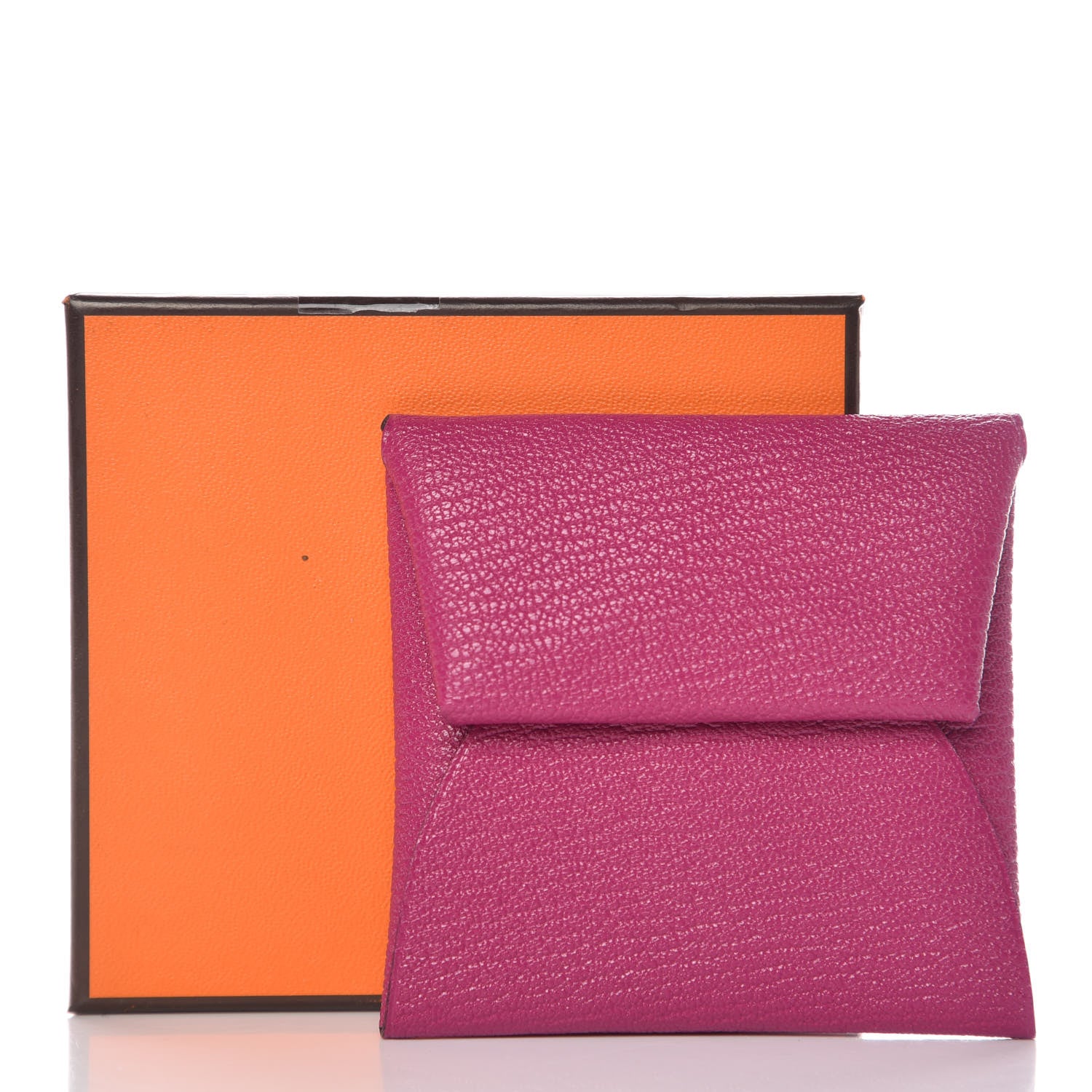 Hermes Chevre Mysore Bastia Coin Purse Rose Pourpre 8 of 8