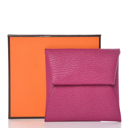 Hermes Chevre Mysore Bastia Coin Purse Rose Pourpre 8 of 8