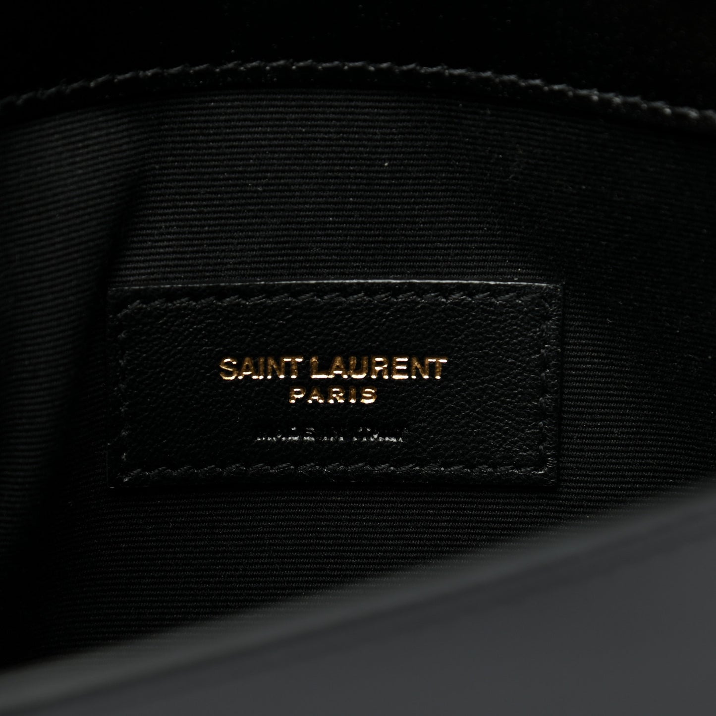 Smooth Shiny Calfskin Monogram Uptown Pouch Black