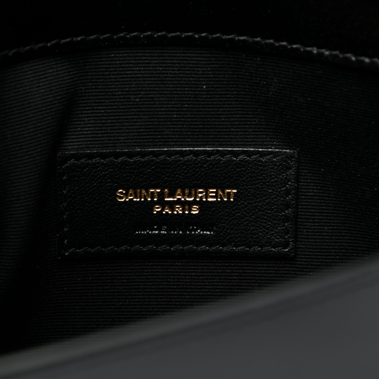 Saint Laurent Smooth Shiny Calfskin Monogram Uptown Pouch Black 11 of 14