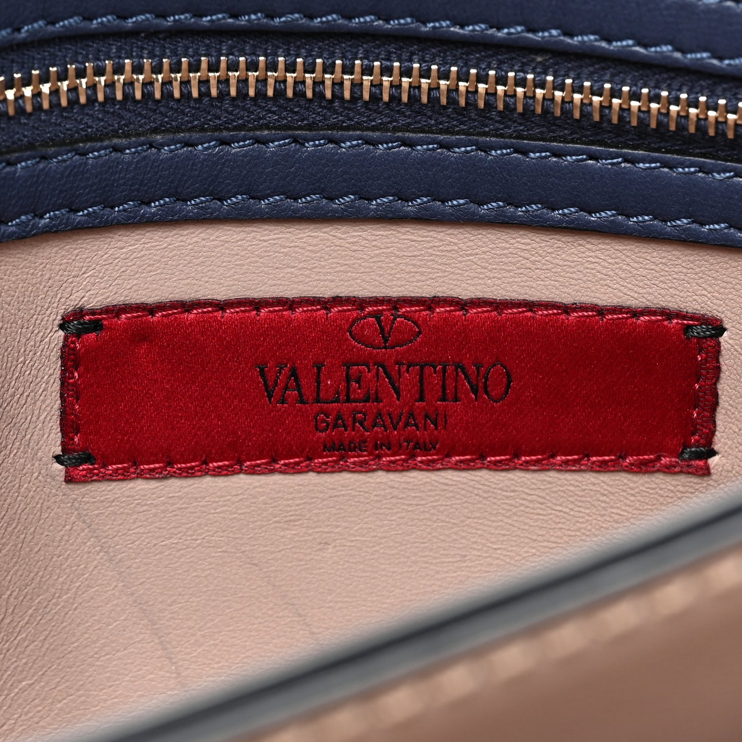 Nappa Rockstud Wristlet Clutch Indigo