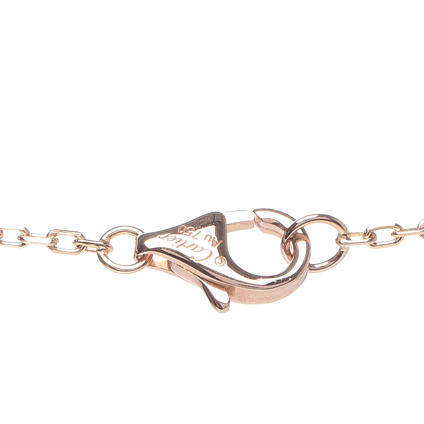 18K Pink Gold Diamond Juste Un Clou Paved Pendant Necklace