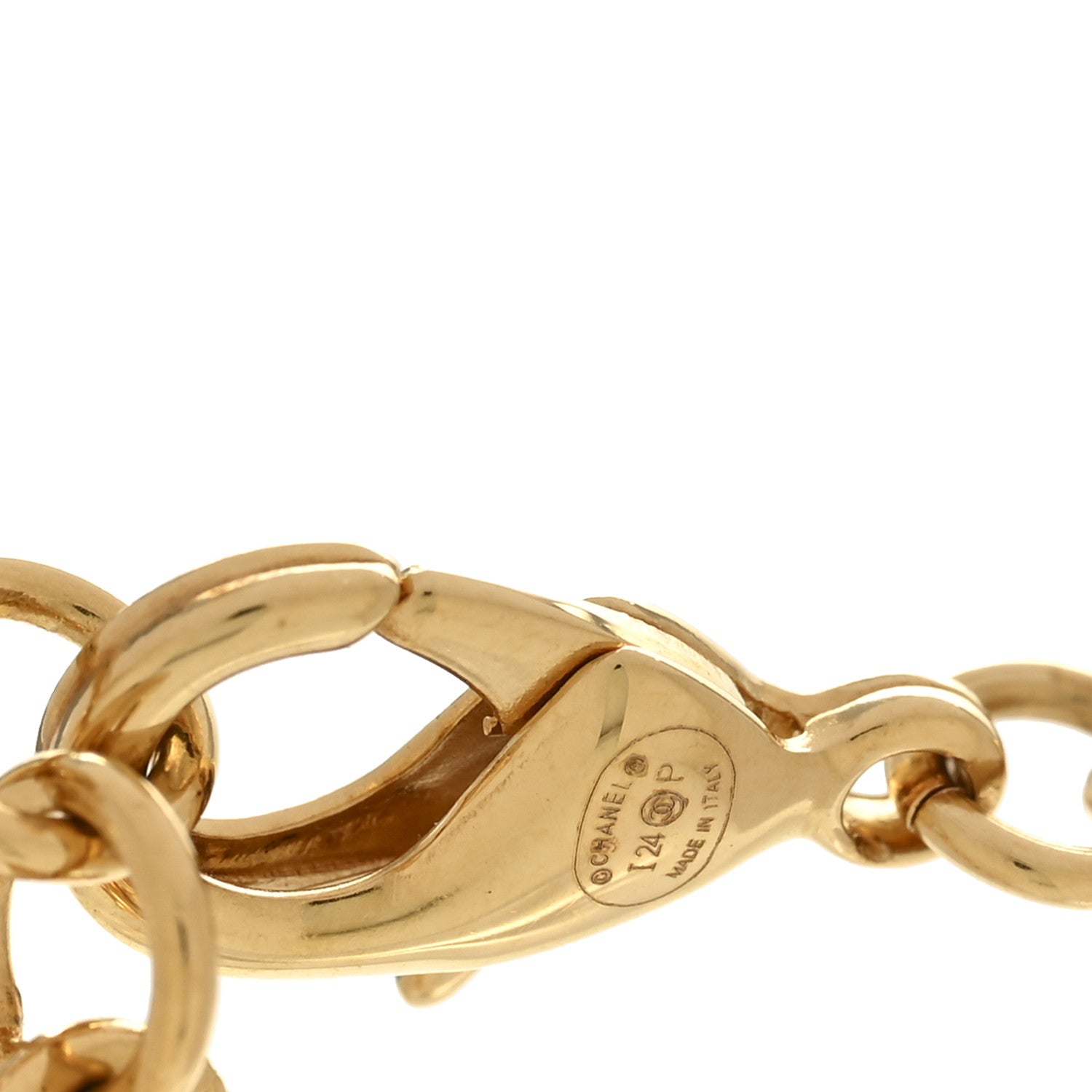 Chanel Metal Enamel CC Denim Heart Necklace Gold 5 of 6