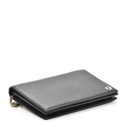 Gucci Dollar Calfskin Medium Betty Chain Wallet Black 4 of 8