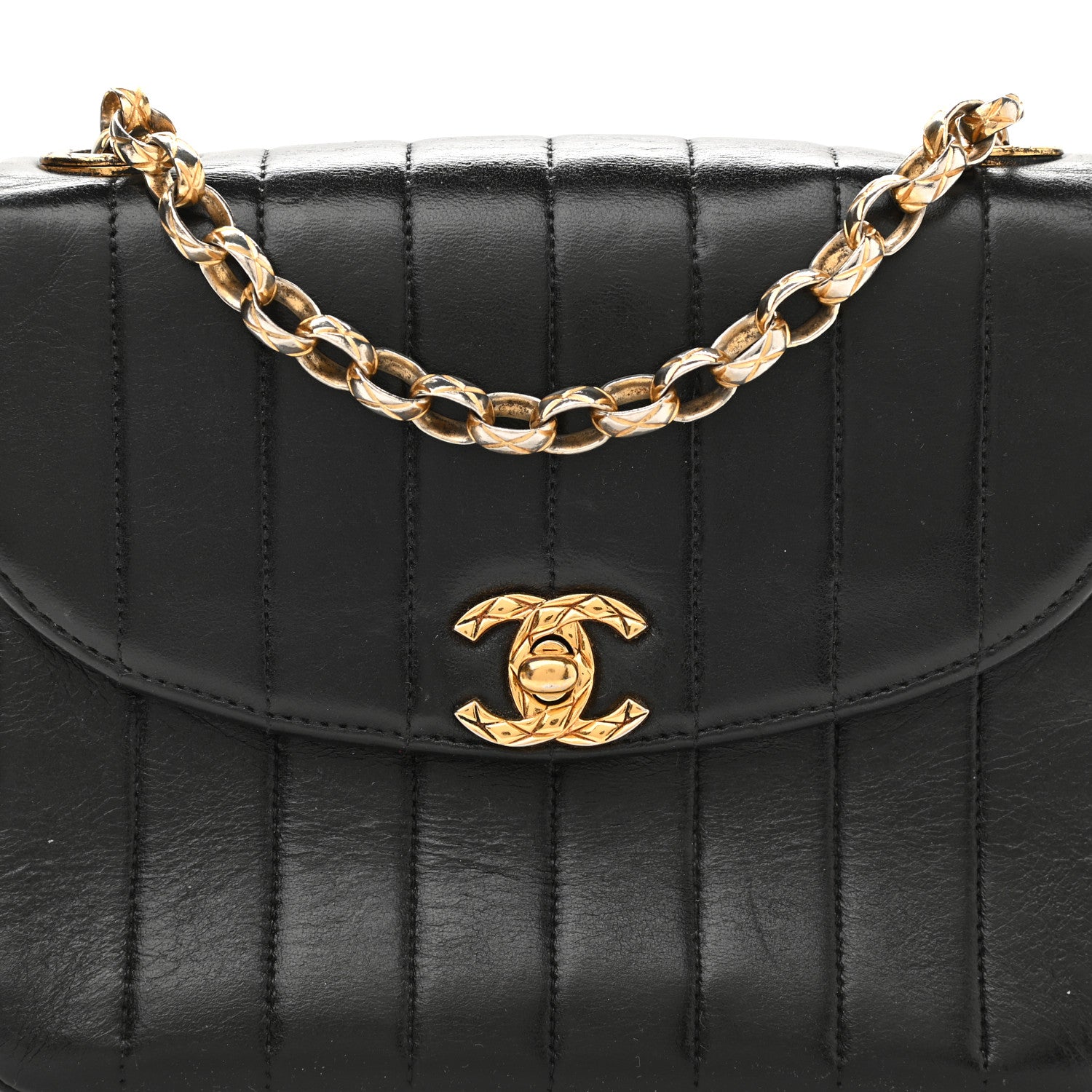 Chanel Lambskin Vertical Quilt Small Single Flap Black 9 of 15