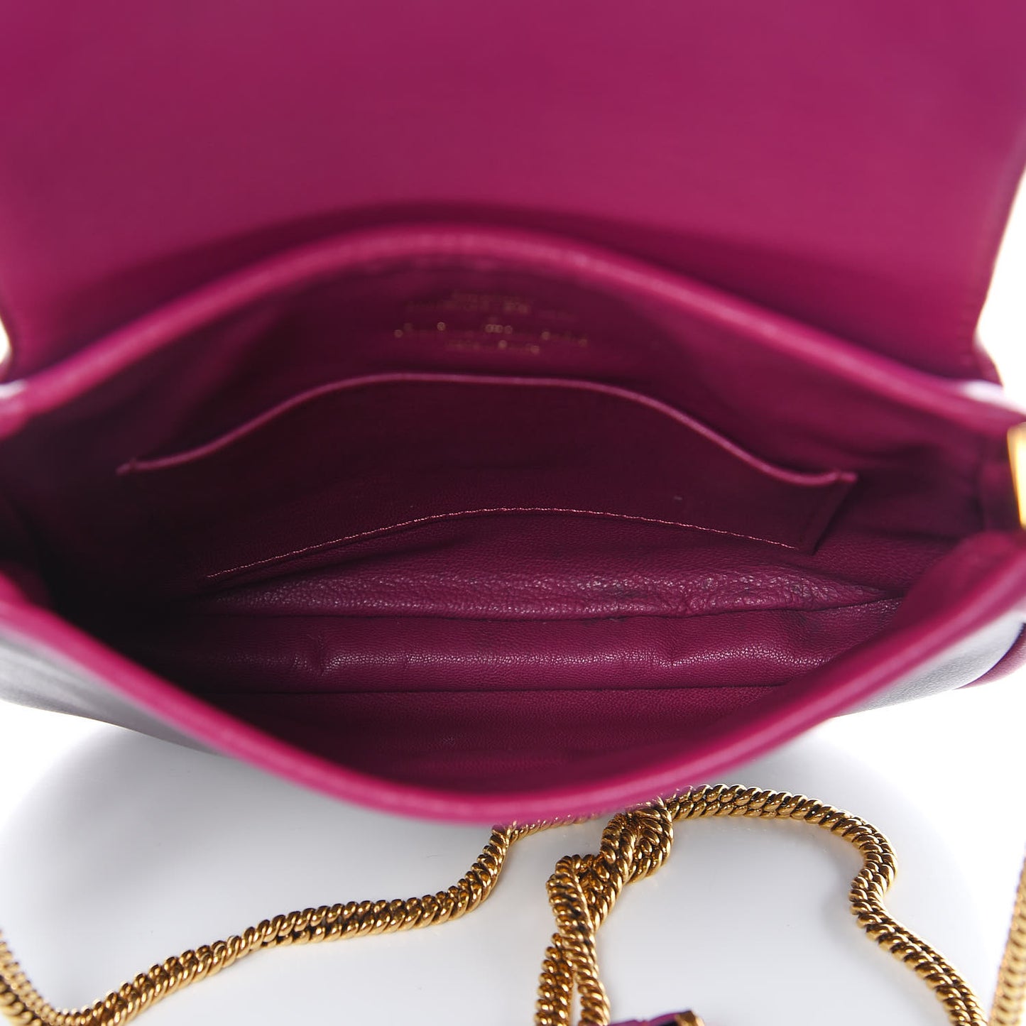 Cuir Art Deco Trapeze Prune Cyclamen