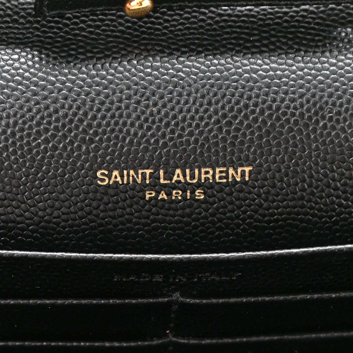 Grain De Poudre Matelasse Chevron Monogram Chain Wallet Black