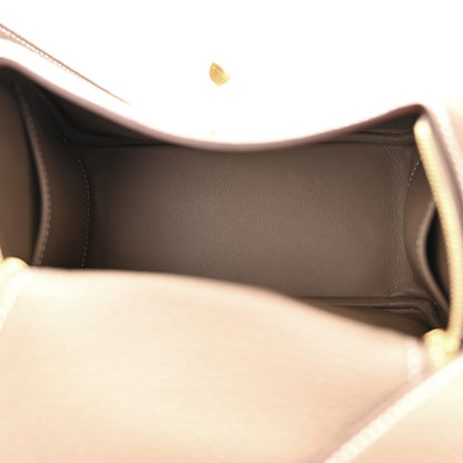 Hermes Taurillon Clemence Mini Lindy 20 Etoupe 5 of 12
