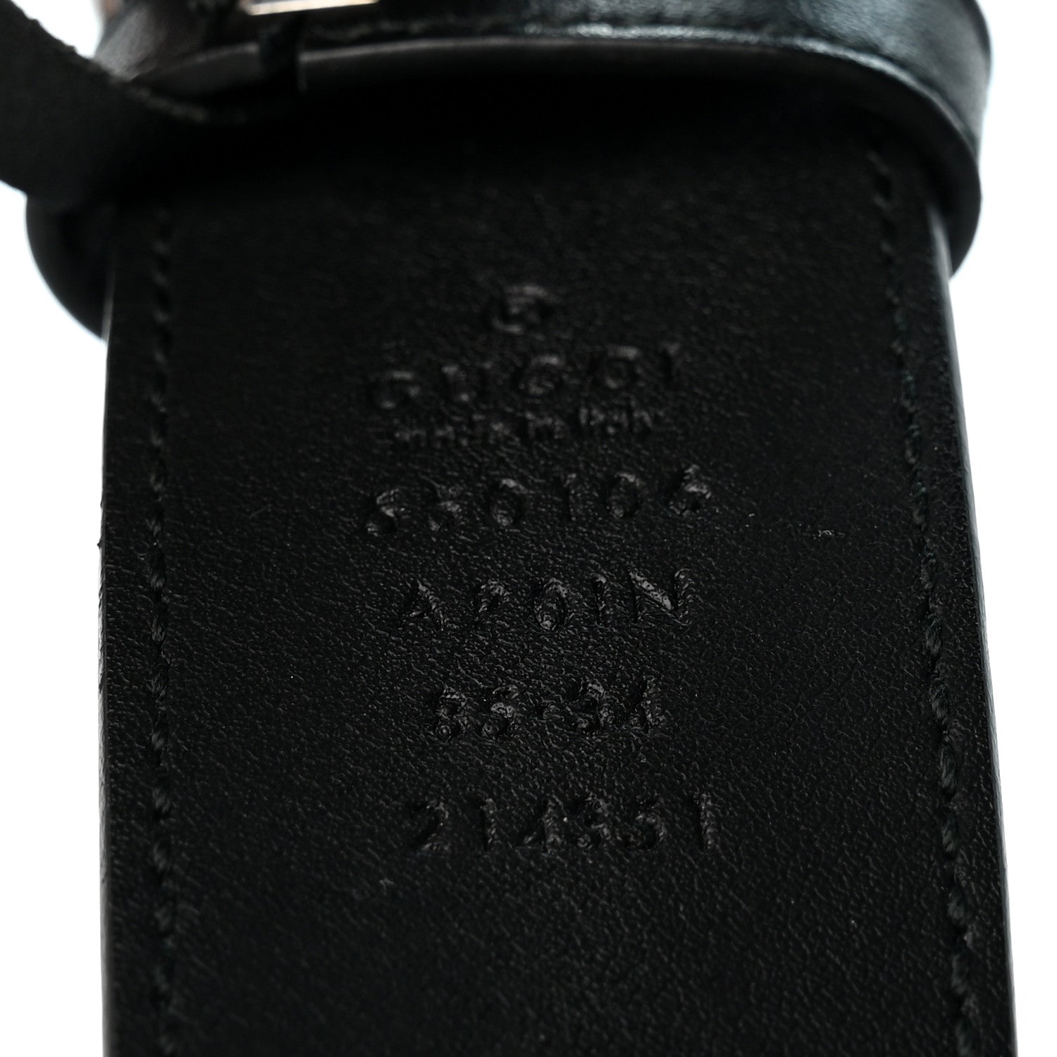 Gucci Calfskin Crystal Square G Madelyn Belt 85 34 Black 5 of 6