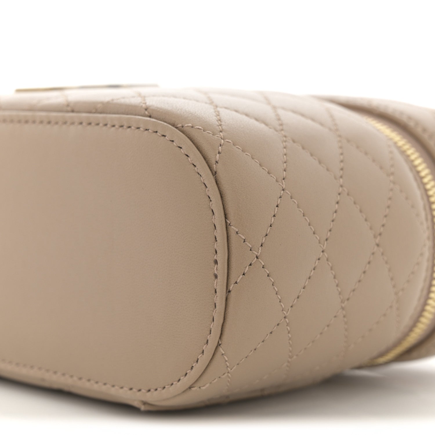 Saint Laurent Lambskin Quilted Mini Gaby Vanity Case Dark Toffee 10 of 10