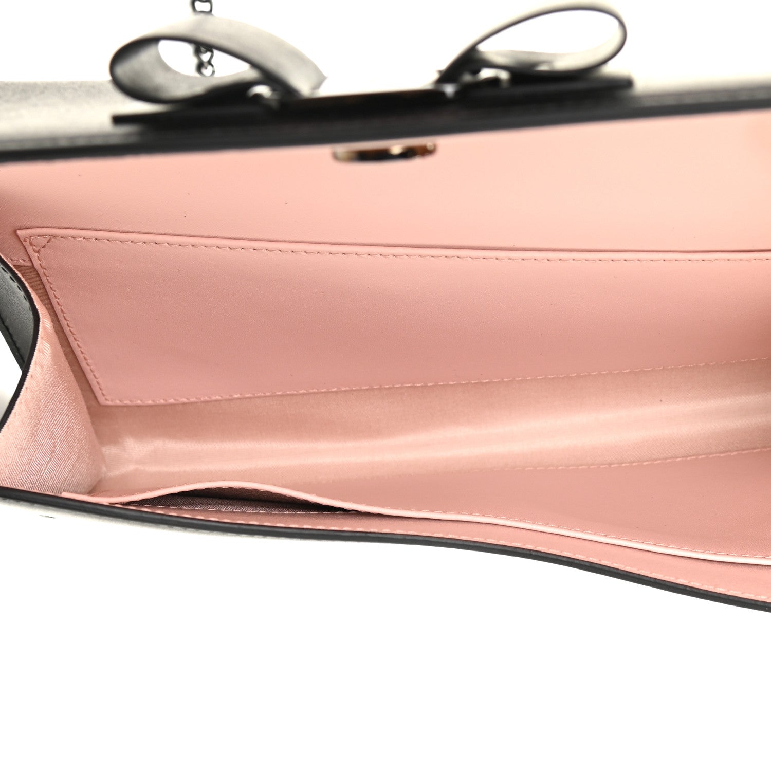 Salvatore Ferragamo Calfskin Vara Rainbow Wallet On Chain Black 5 of 12
