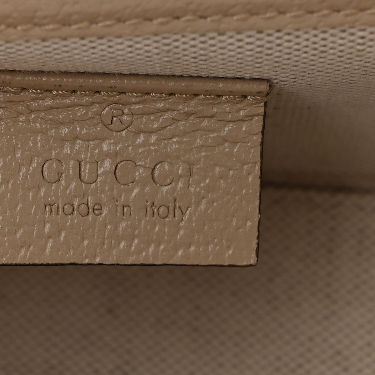 GG Supreme Monogram Textured Dollar Calfskin Mini Horsebit 1955 Shoulder Bag Beige Mystic White Oatmeal