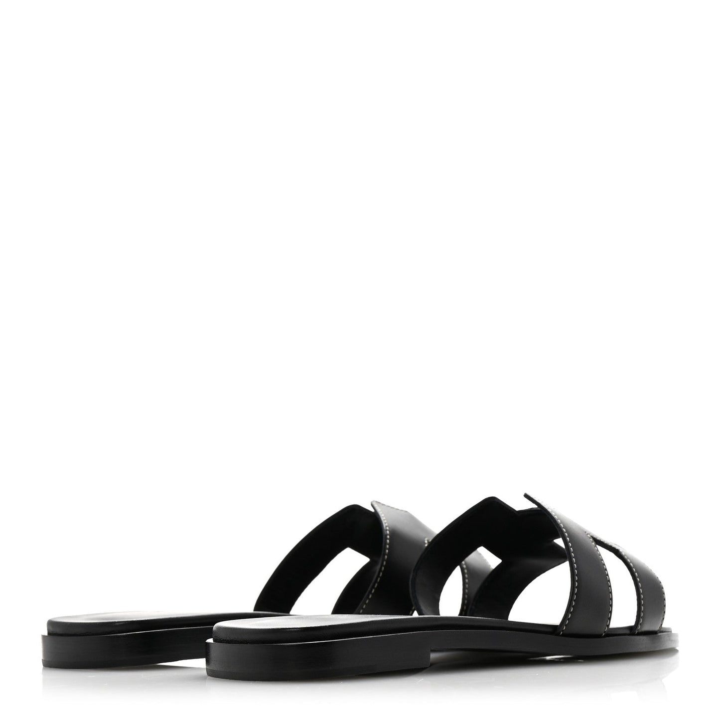 Box Calfskin Oran Sandals 37.5 Black