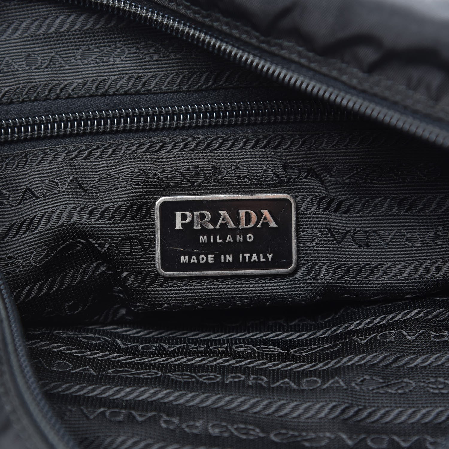 Prada Tessuto Nylon Messenger Bag Black 6 of 12