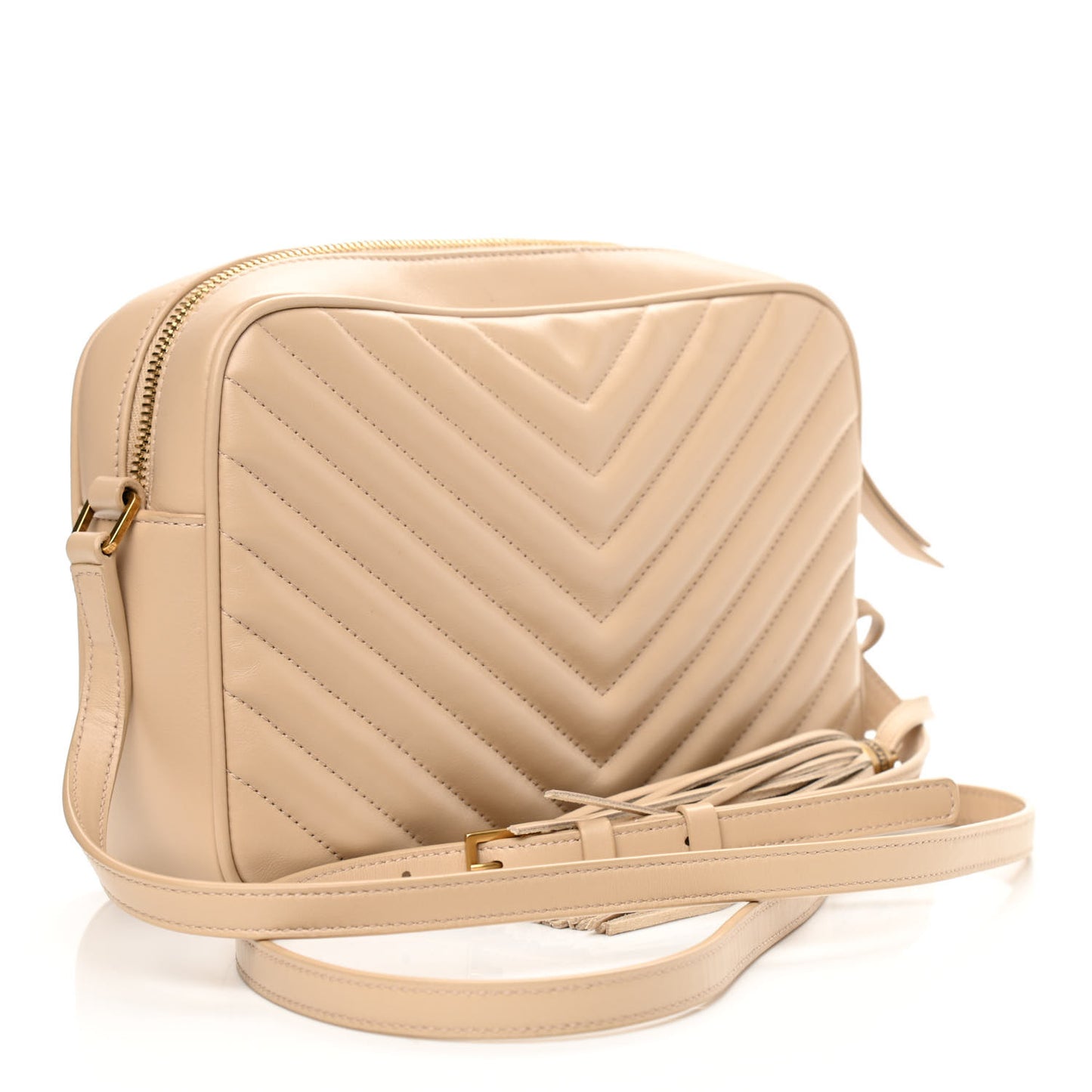 Calfskin Matelasse Monogram Lou Camera Bag Nude Powder