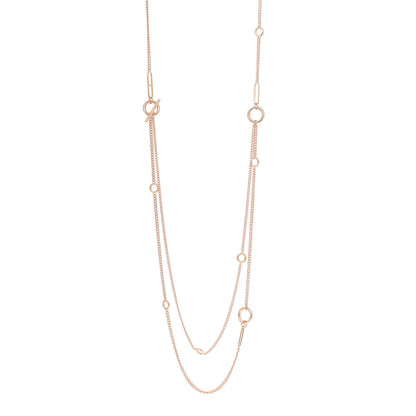 Hermes 18K Rose Gold Echappee Extra Long Necklace 1 of 5