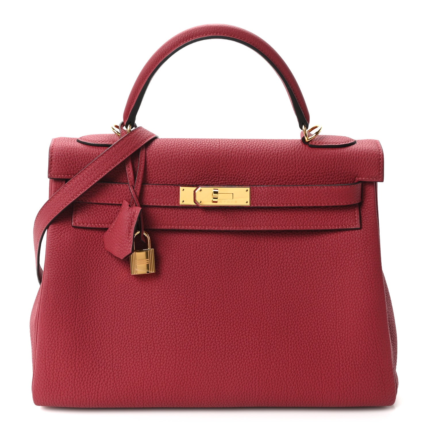 Hermes Togo Kelly Retourne 32 Rouge Grenat 1 of 10